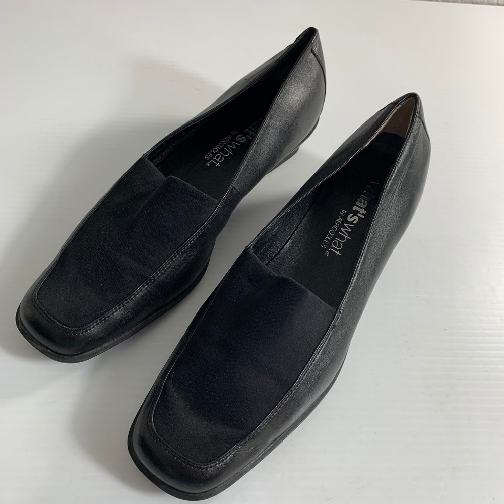 Whats What Aerosoles Womens Loafers Black Leather - Picture 9 of 9
